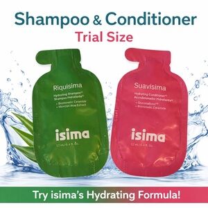 ✨5/$25✨ Isima Hydrating Riquisima Shampoo & Suavisima Conditioner Trial Pack